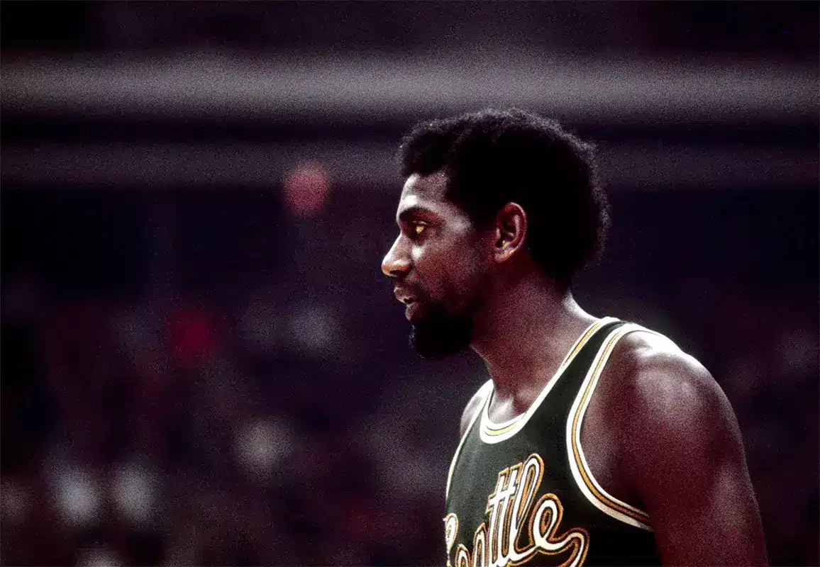 Seattle Supersonics center Spencer Haywood (24) in action against the Atlanta Hawks at the Omni.