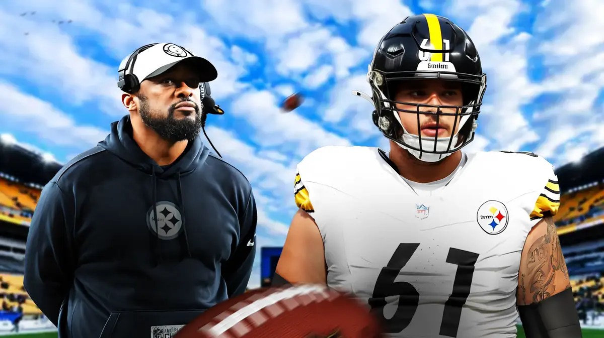 Steelers' Mike Tomlin and former center, Mason Cole