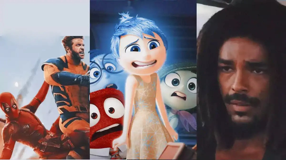 Previews of Deadpool 3, One Love, and Inside Out 2.
