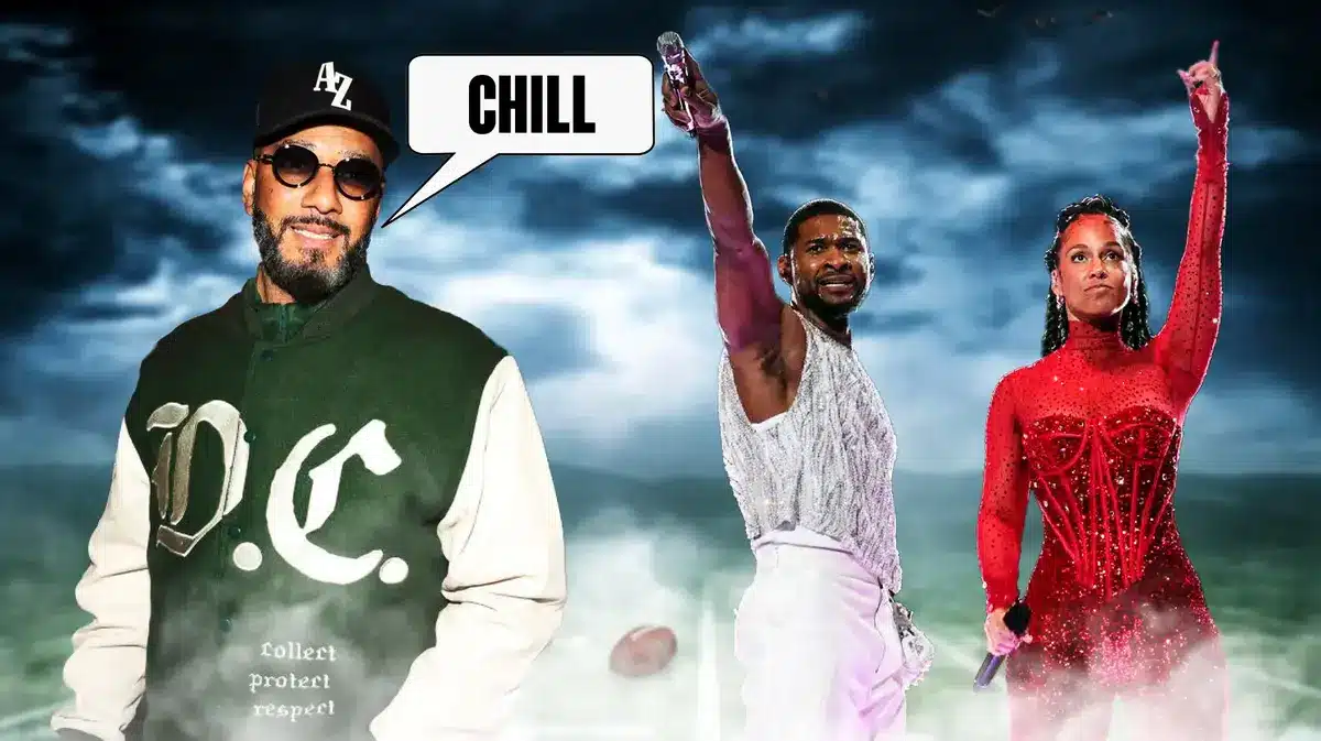 Nfl Swizz Beatz Memes Circulate After Usher Alicia Heys Close Super Bowl Moment