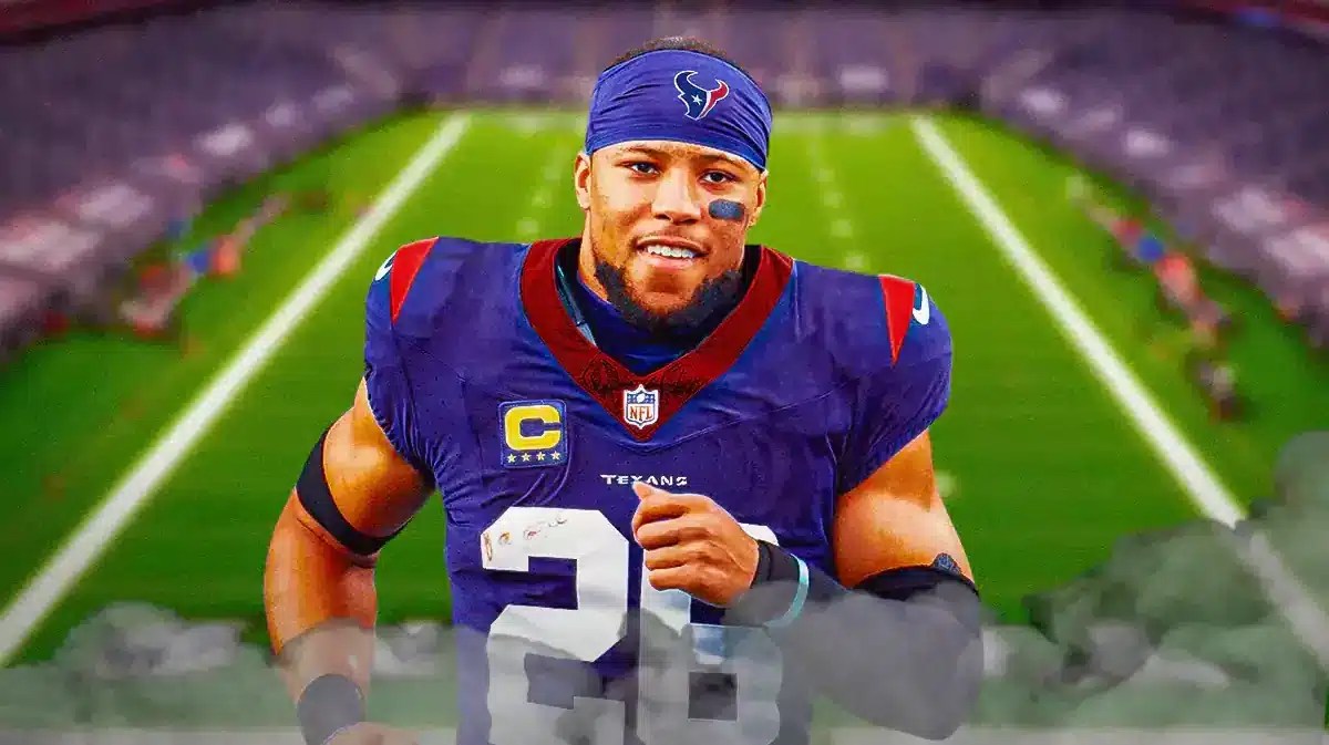 Saquon Barkley photoshopped to wear Texans jersey