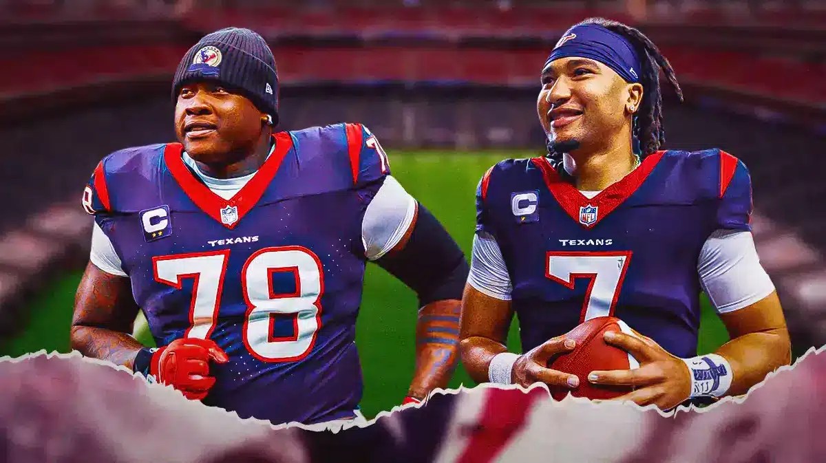 Texans' Laremy Tunsil and CJ Stroud