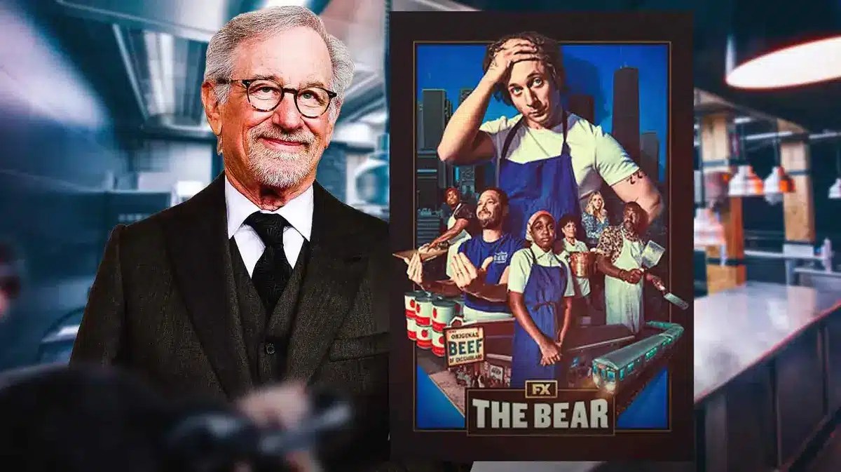 Steven Spielberg and The Bear poster.