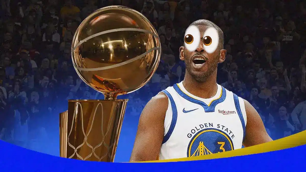 Chris Paul looking at the NBA Championship trophy