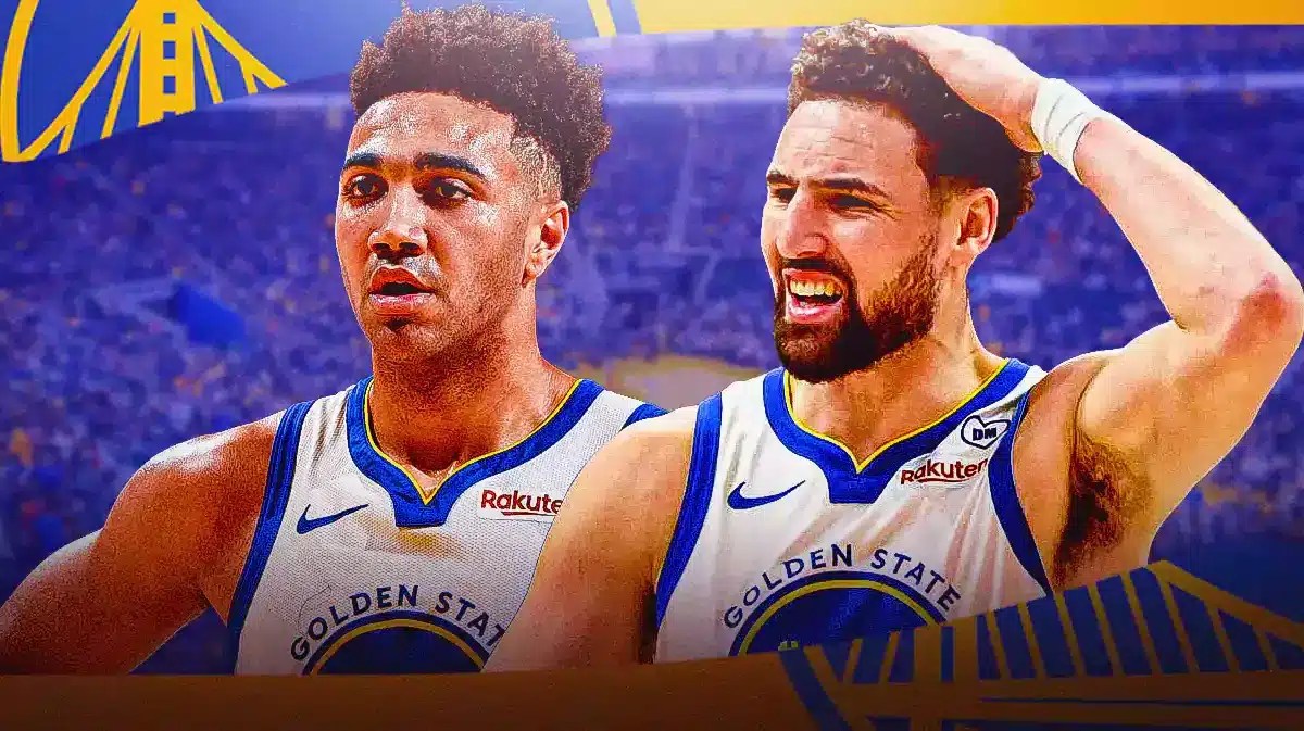 Warriors Klay Thompson and Trayce Jackson-Davis