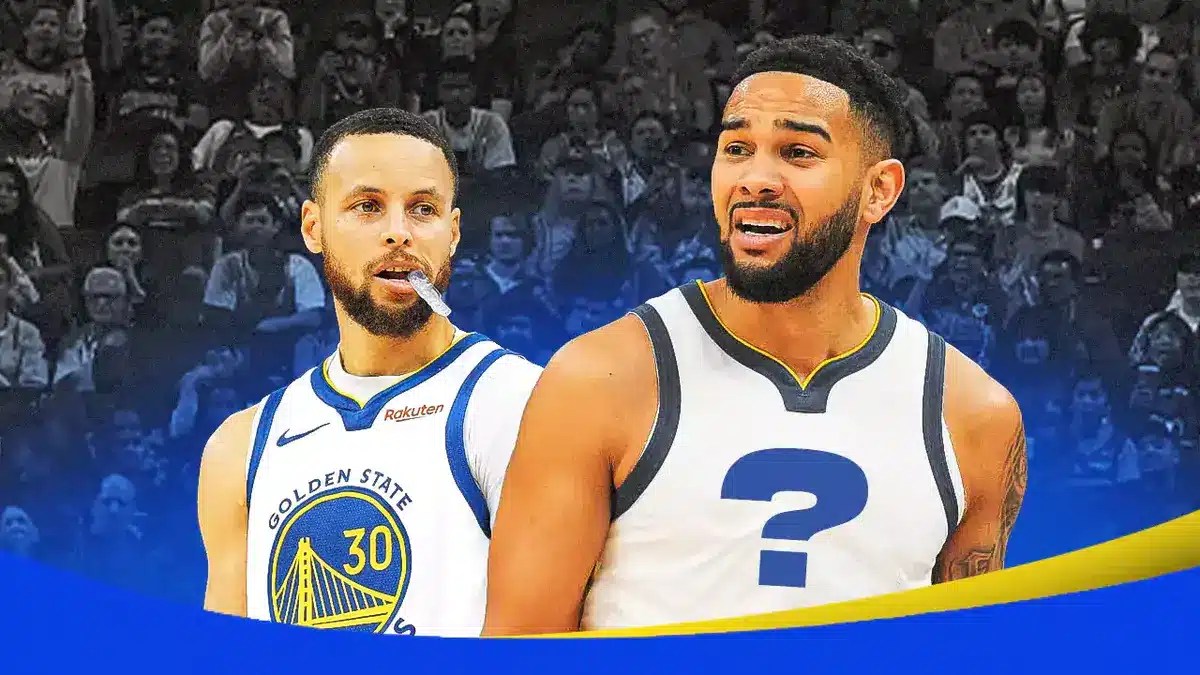 Warriors' Stephen Curry with Cory Joseph