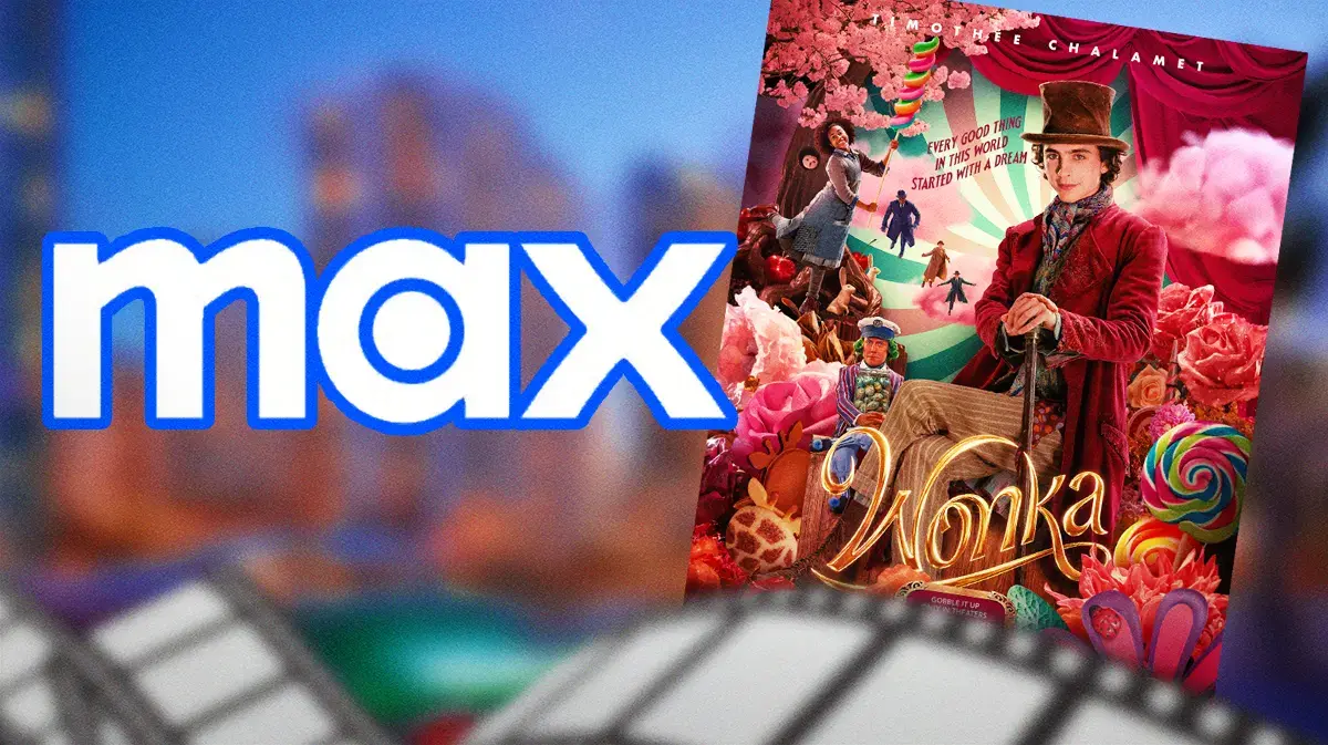 Max logo and Wonka poster.