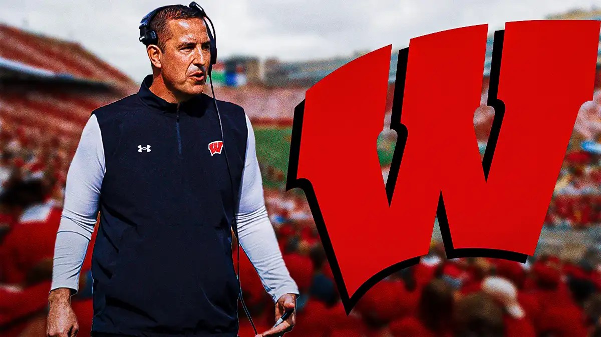 Wisconsin football, Badgers, transfer portal, Tawee Walker, Luke Fickell, Luke Fickell with Wisconsin football stadium in the background