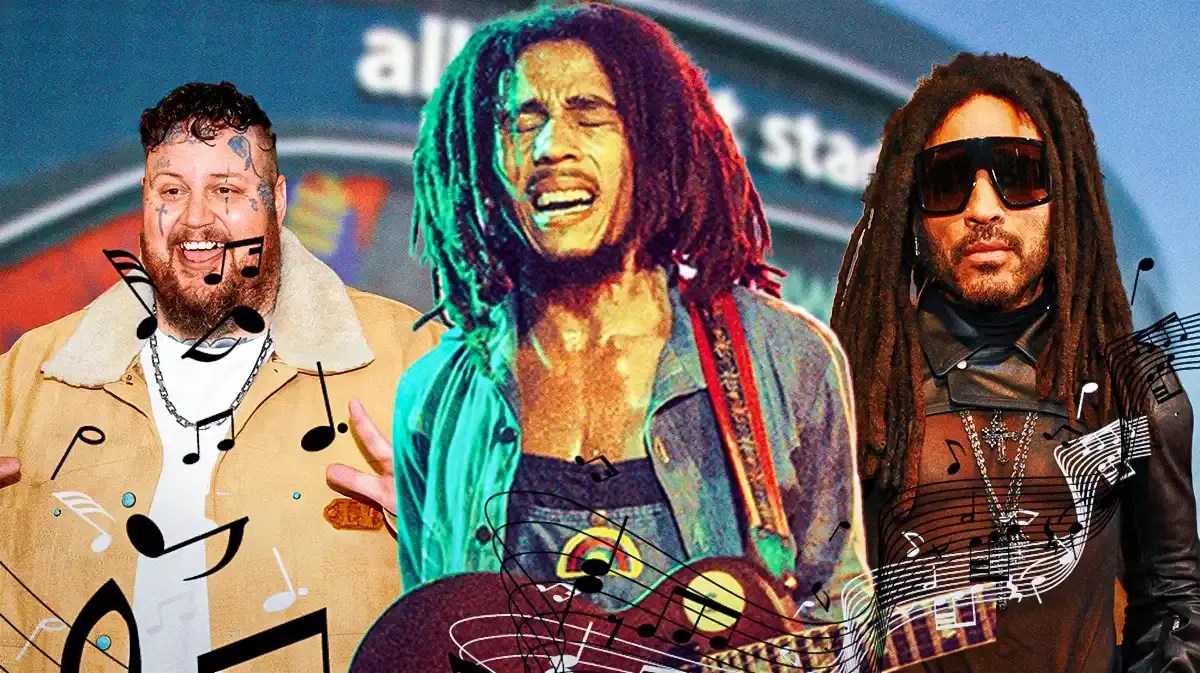 Bob Marley, Jelly Roll, and Lenny Kravitz.