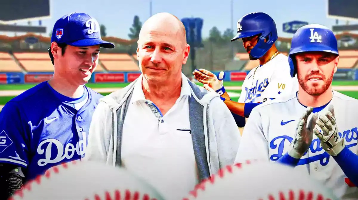 Yankees' Brian Cashman looking at Dodgers' Shohei Ohtani