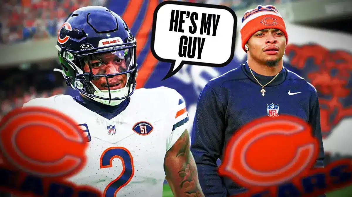DJ Moore saying “he’s my guy” to Justin Fields