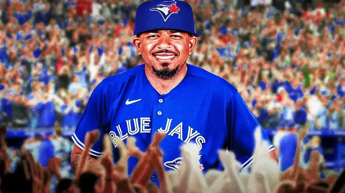Eduardo Escobar in Blue jays jersey