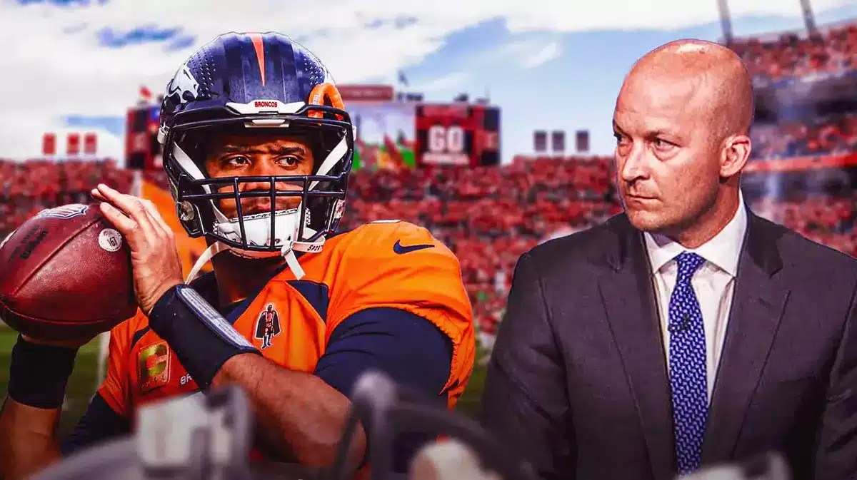 Tim Hasselbeck looking seriously at Russell Wilson