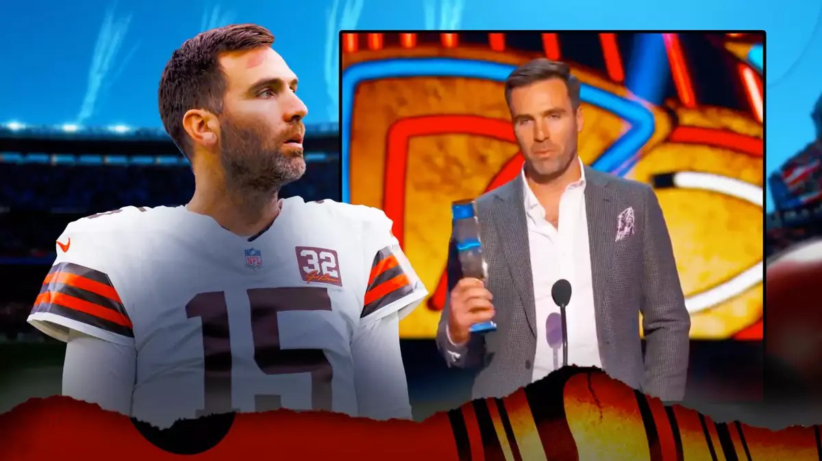 action shot of Joe Flacco (Browns)
