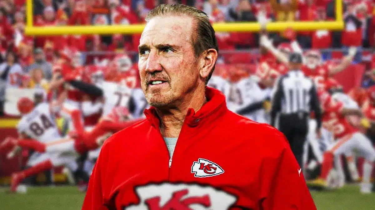Kansas City Chiefs coach Steve Spagnuolo in front of Arrowhead Stadium.
