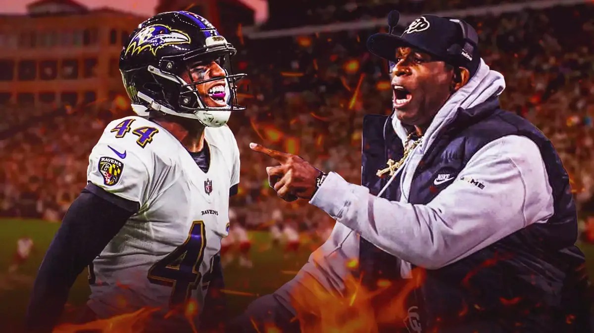 Colorado football coach Deion Sanders and Marlon Humphrey argue about Bill Belichick
