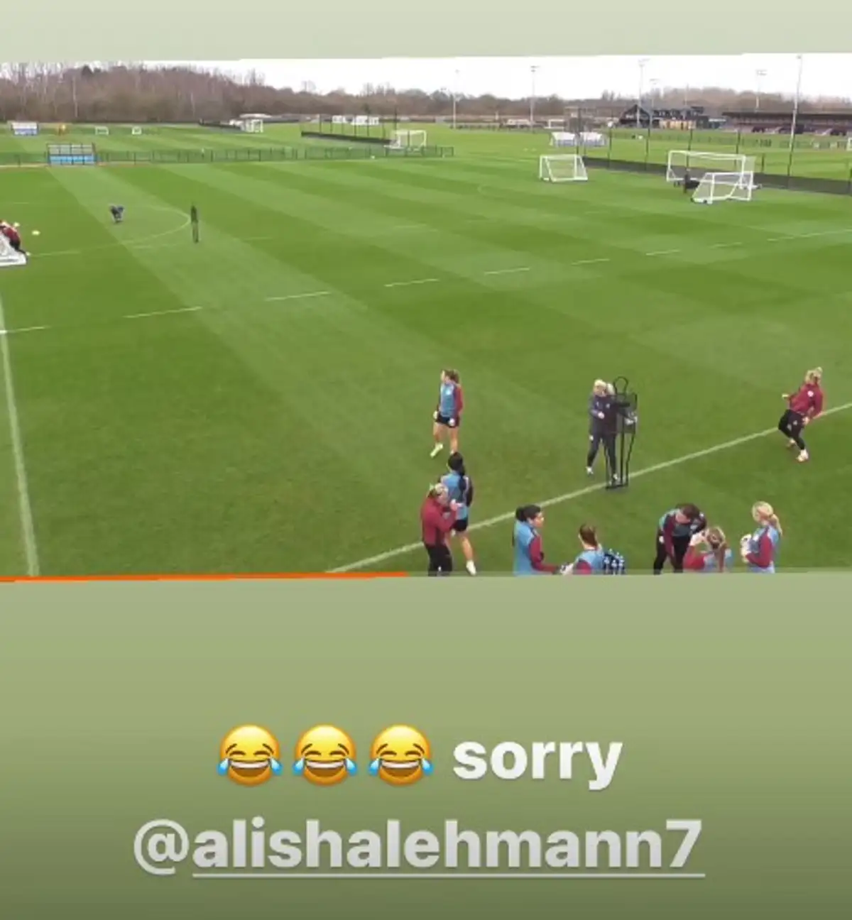 Aston Villa news: Alisha Lehmann gets shot in the face from Rachel Daly in training