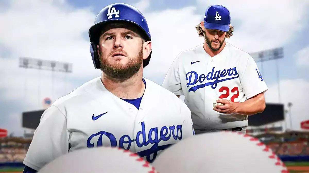 Dodgers' Max Muncy, Dodgers' Clayton Kershaw.