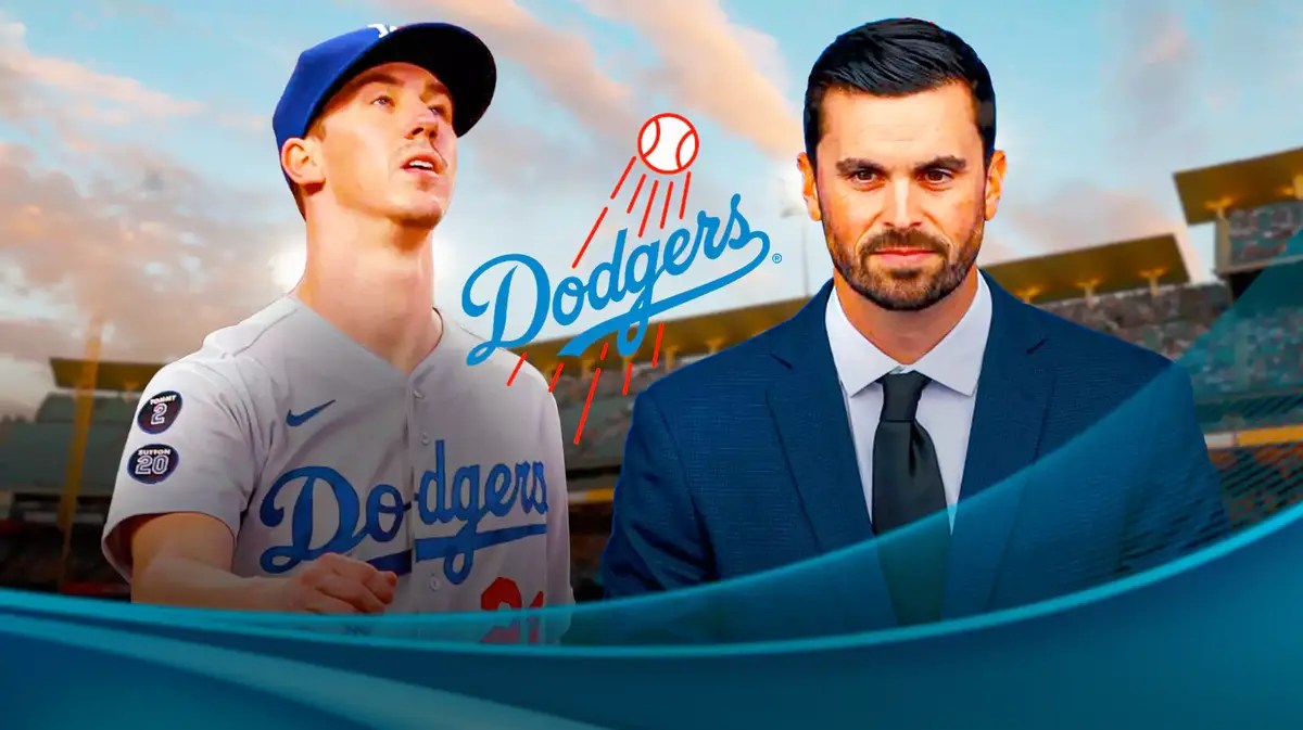 Dodgers GM Brandon Gomes stands next to Walker Buehler amid injury updates, Shohei Ohtani practices out of sight