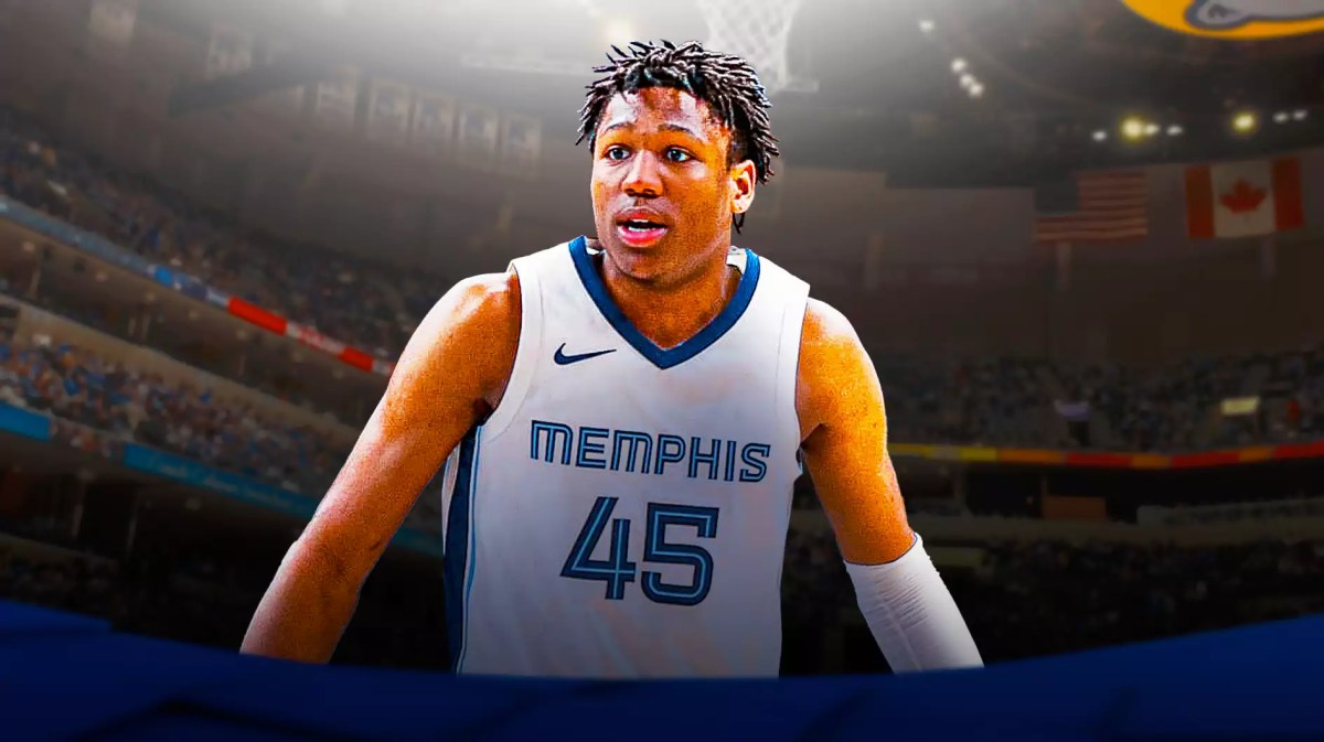 GG Jackson with the Grizzlies arena in the background