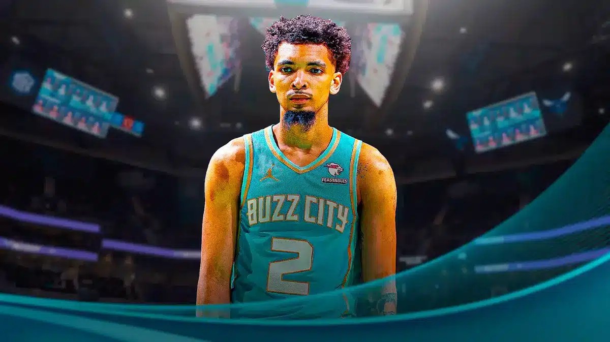 Charlotte Hornets guard James Bouknight with sad face