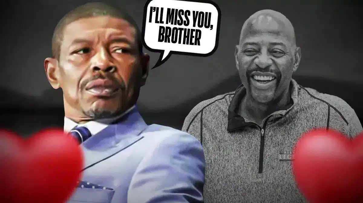 Hornets legend Muggsy Bogues with Earl Cureton