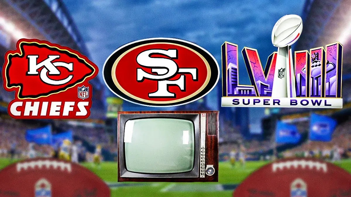 Super Bowl, KC Chiefs, and SF 49ers logos.