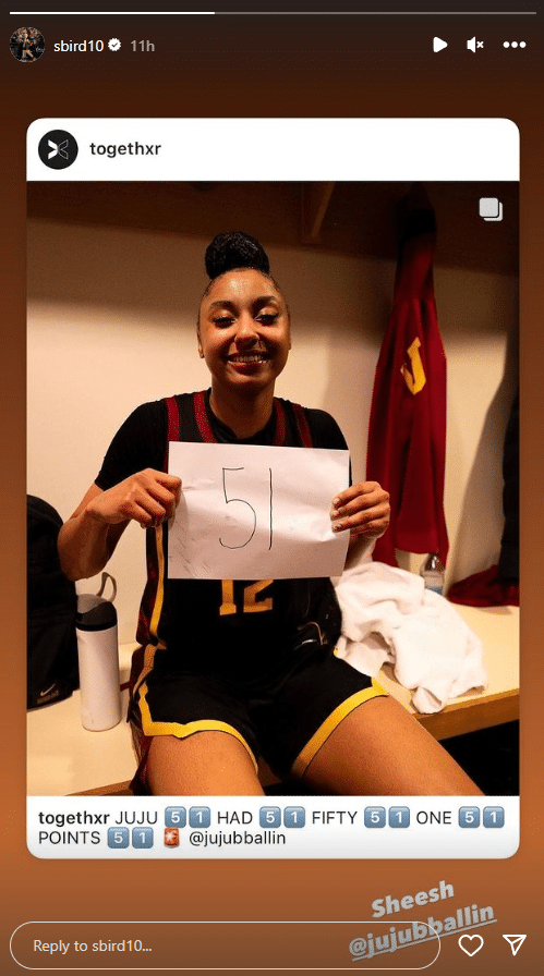 Sabrina Ionescu, Sue Bird, sports world react to JuJu Watkins’ insane 51-point explosion