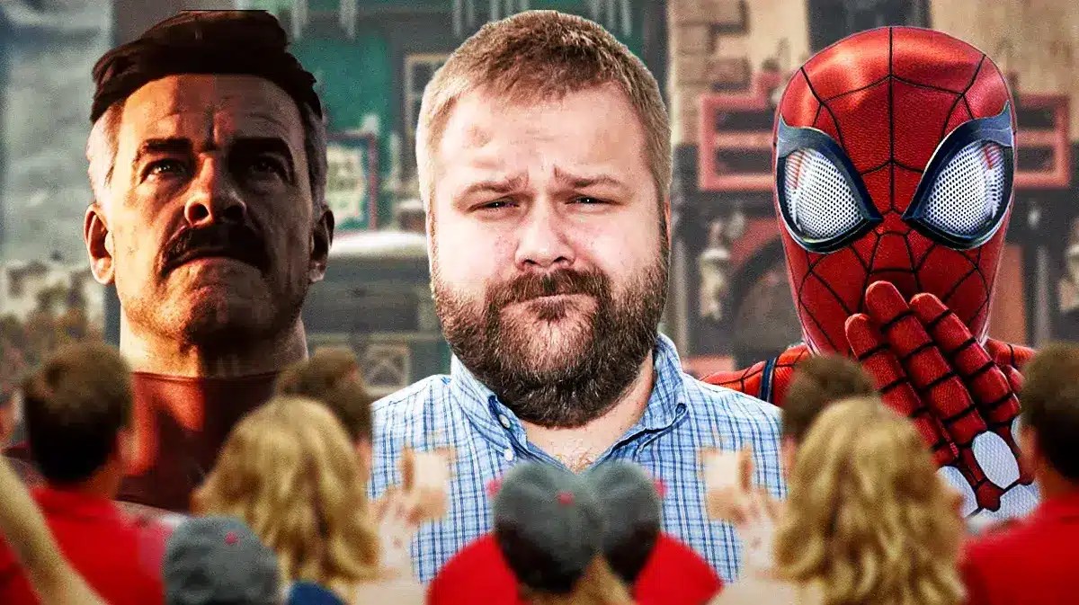 Robert Kirkman in between Spider-Man and Omni-Man