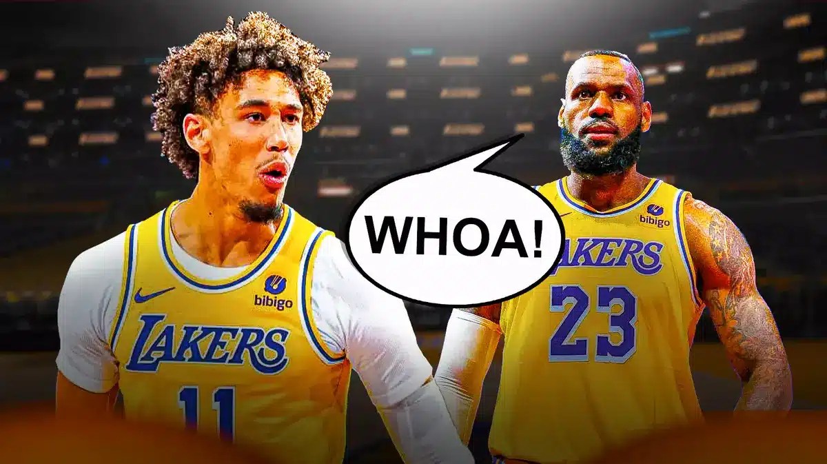 Lakers' LeBron James caught shaking head after what Jaxson Hayes just did  vs. Warriors