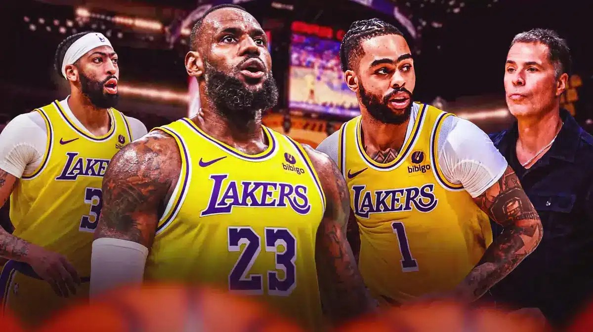 lebron james dangelo russell lakers trades rob pelinka anthony davis