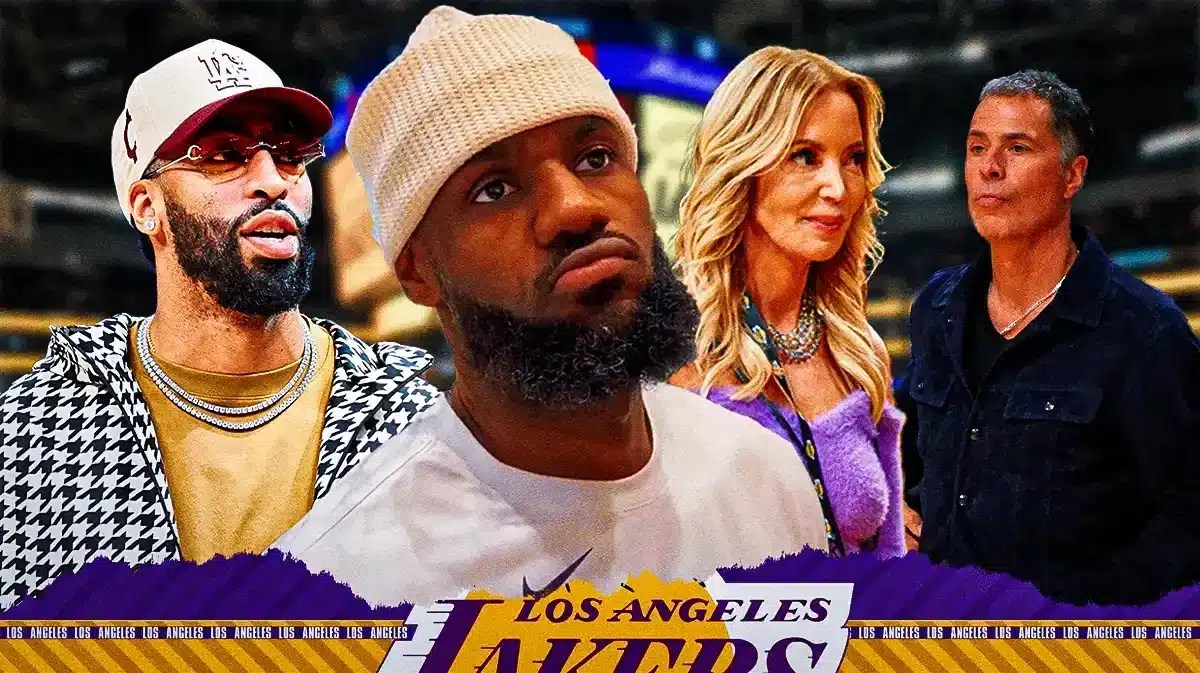 lebron james lakers rob pelinka jeanie buss anthony davis
