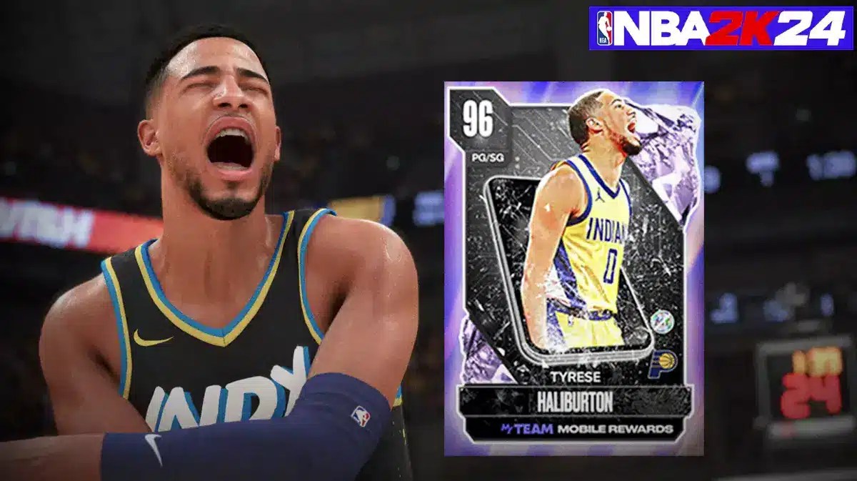 NBA 2K24 MyTEAM Mobile Offers Pink Diamond Tyrese Haliburton