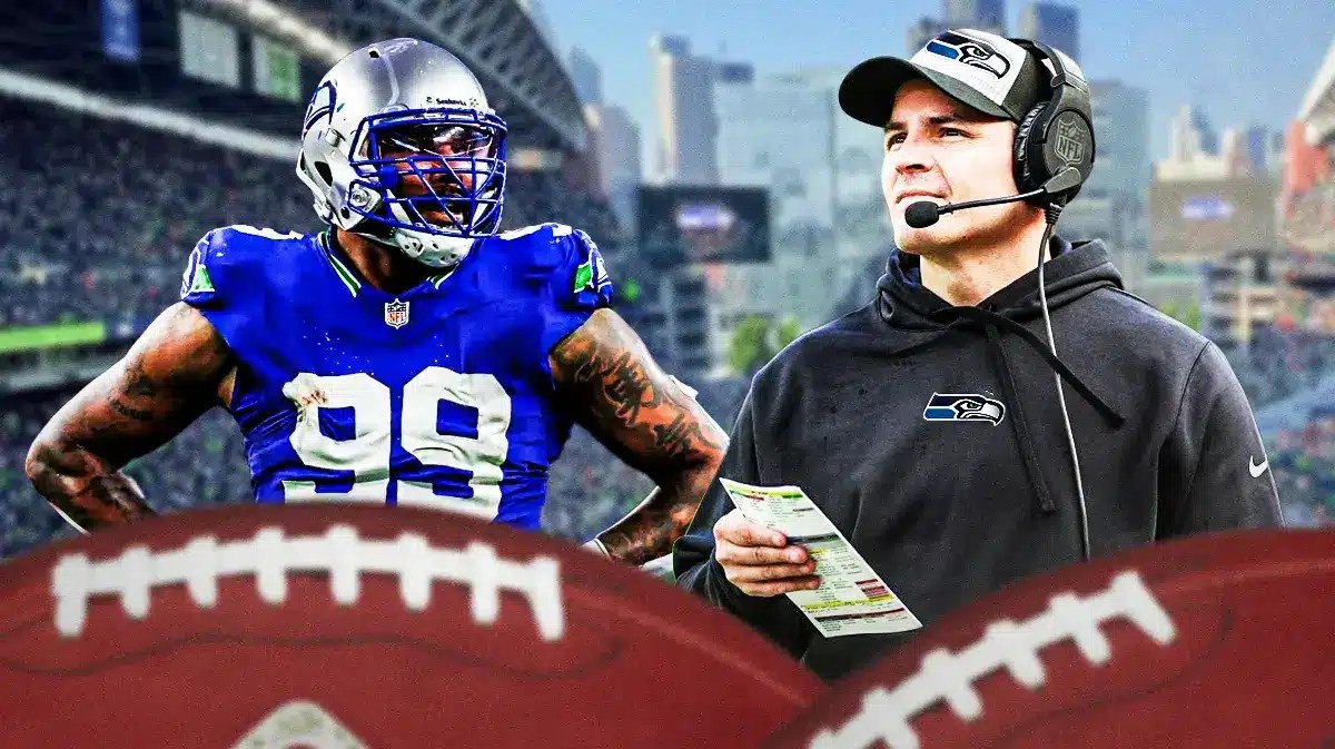 Seattle Seahawks defensive tackle Leonard Williams and new head coach Mike Macdonald