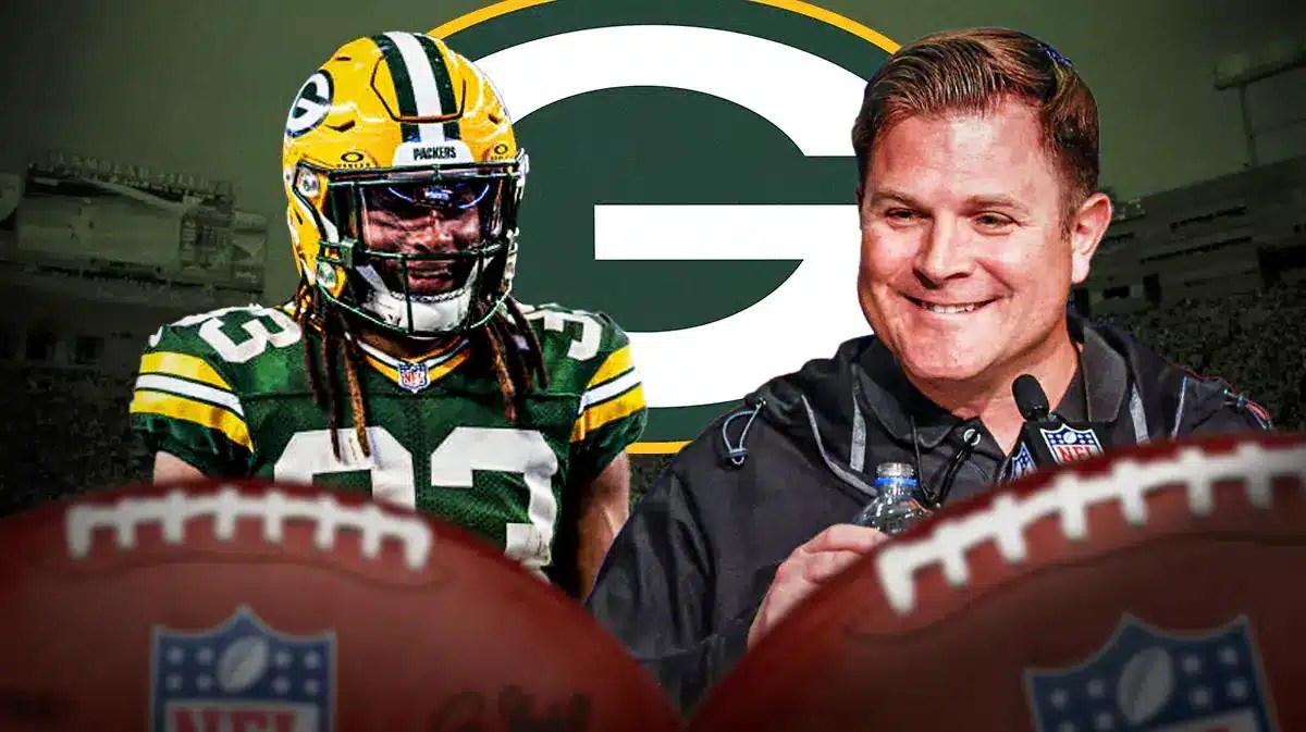 Packers' Aaron Jones and Brian Gutekunst
