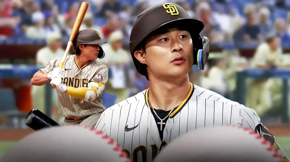 Padres' Ha-Seong Kim looking serious.