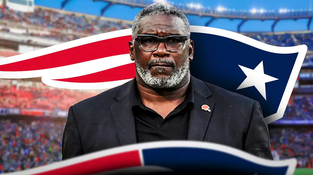 Patriots, Bill Belichick, Alonzo Highsmith, Alonzo Highsmith Patriots, Jerod Mayo, Alonzo Highsmith with Patriots stadium in the background