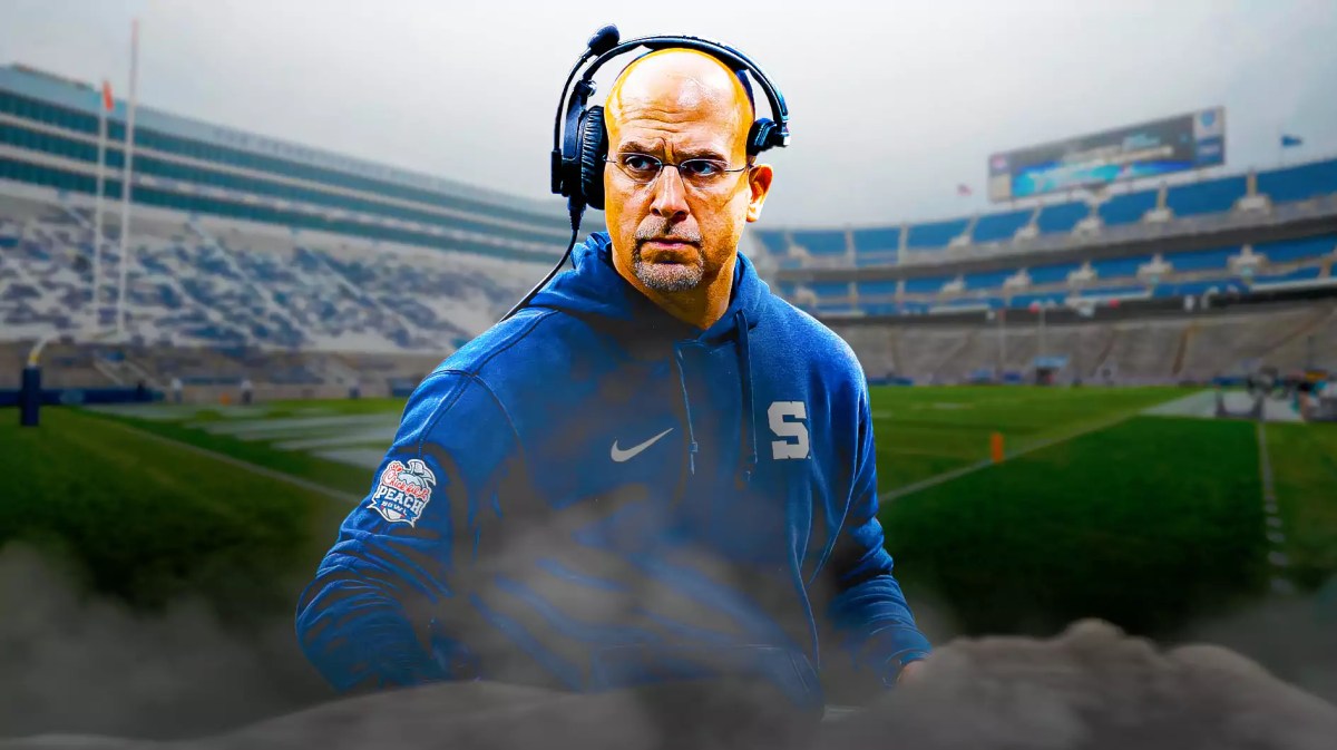 Penn State football, Nittany Lions, James Franklin, James Franklin Penn State, College football, James Franklin with Penn State football stadium in the background