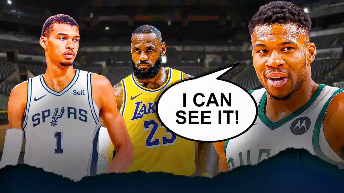 Victor Wembanyama, LeBron James, Spurs, Giannis Antetokounmpo