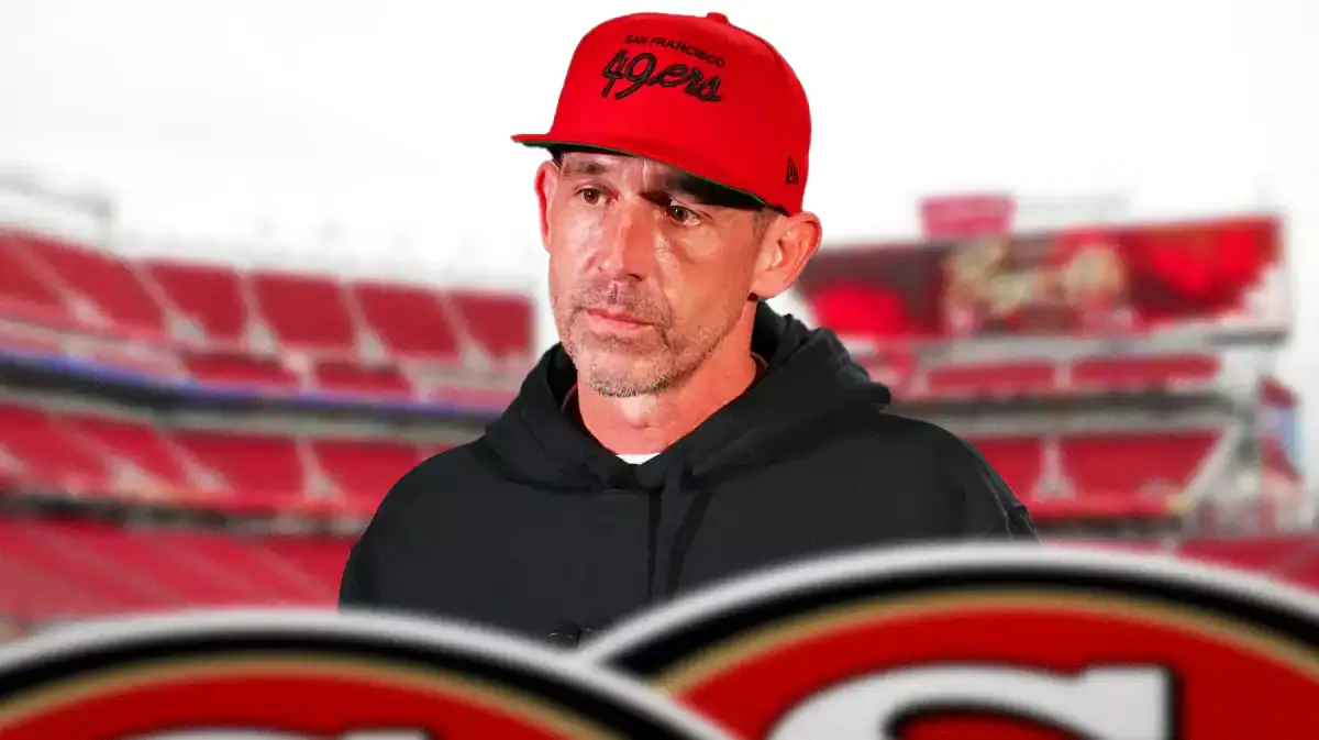 49ers head coach Kyle Shanahan looking upset