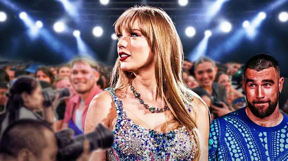 Taylor Swift and Travis Kelce at a concert