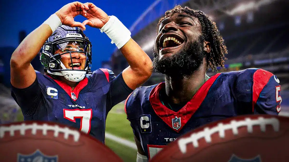 Texans players C.J. Stroud and Will Anderson.