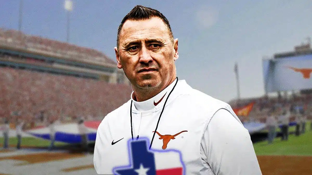 Texas football, Longhorns, Transfer portal, Andrew Mukuba, Texas transfer portal, Steve Sarkisian with Texas football stadium in the background
