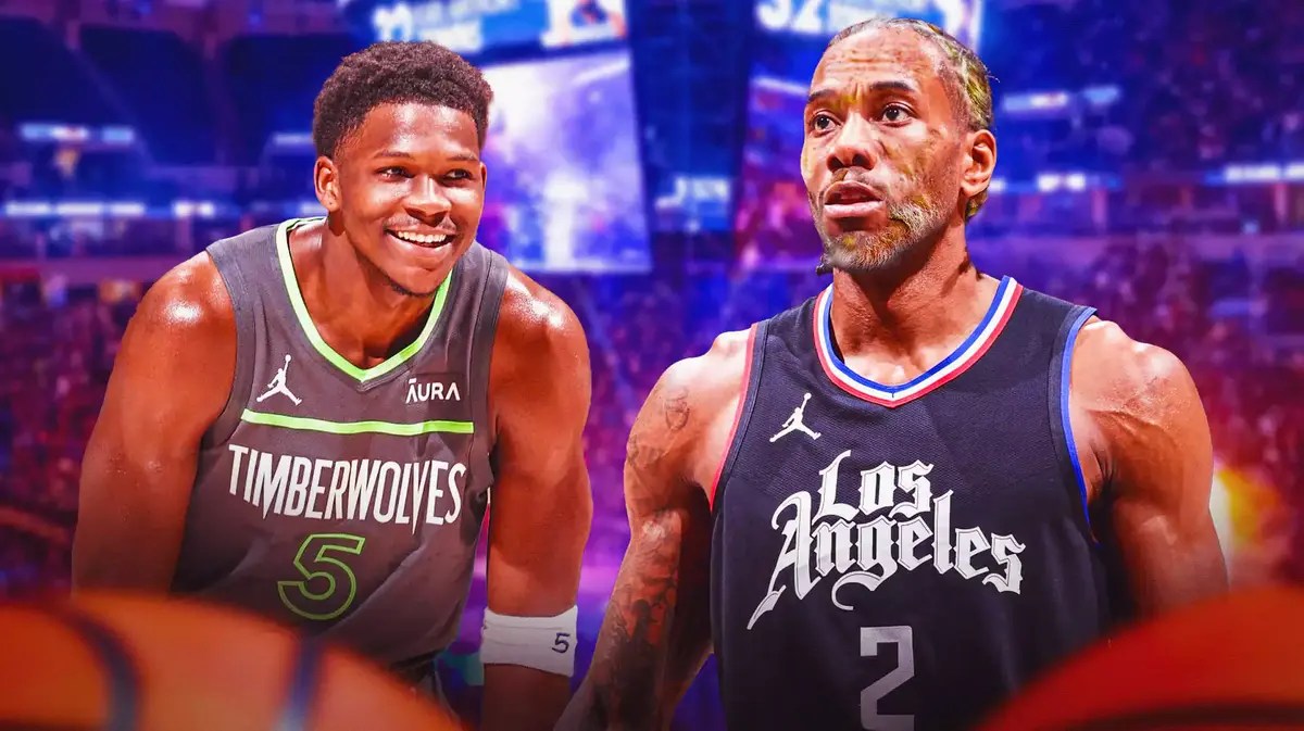 Anthony Edwards and Kawhi Leonard looking old