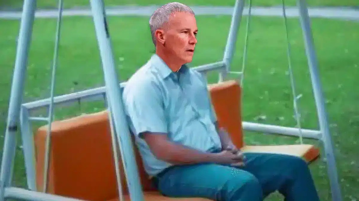 USC basketball head coach Andy Enfield as the sad pablo escobar meme