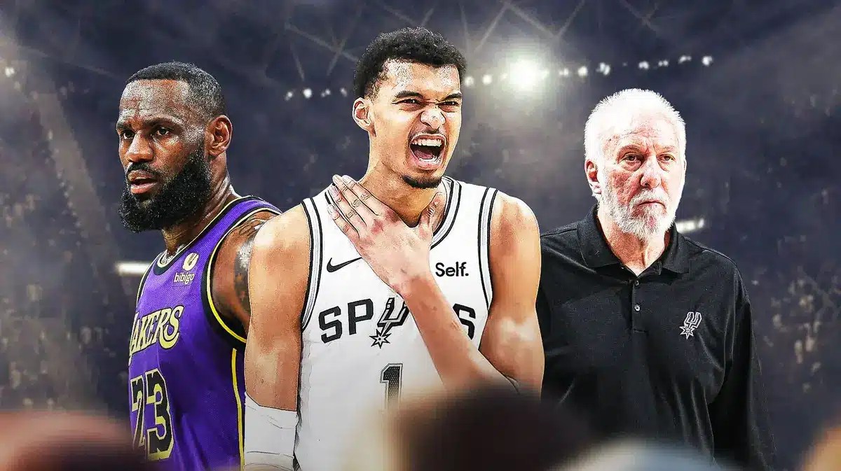 LeBron James, Victor Wembanyama, and Gregg Popovich