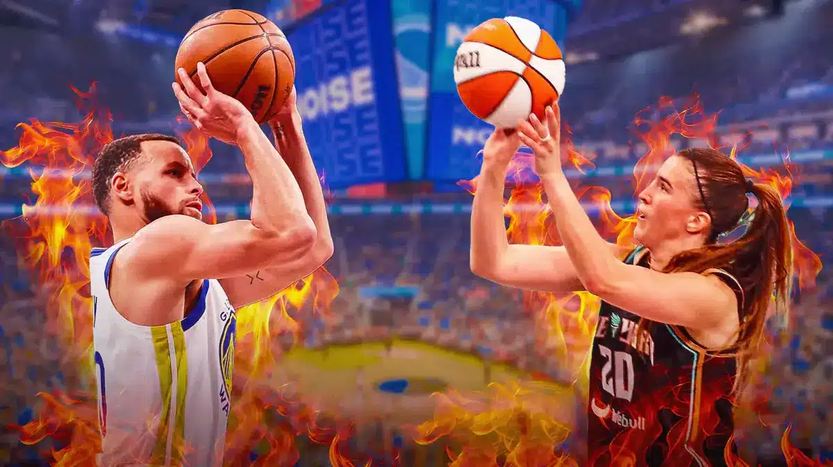 ACTION SHOTS of Stephen Curry (Warriors) and Sabrina Ionescu (Liberty) both on fire