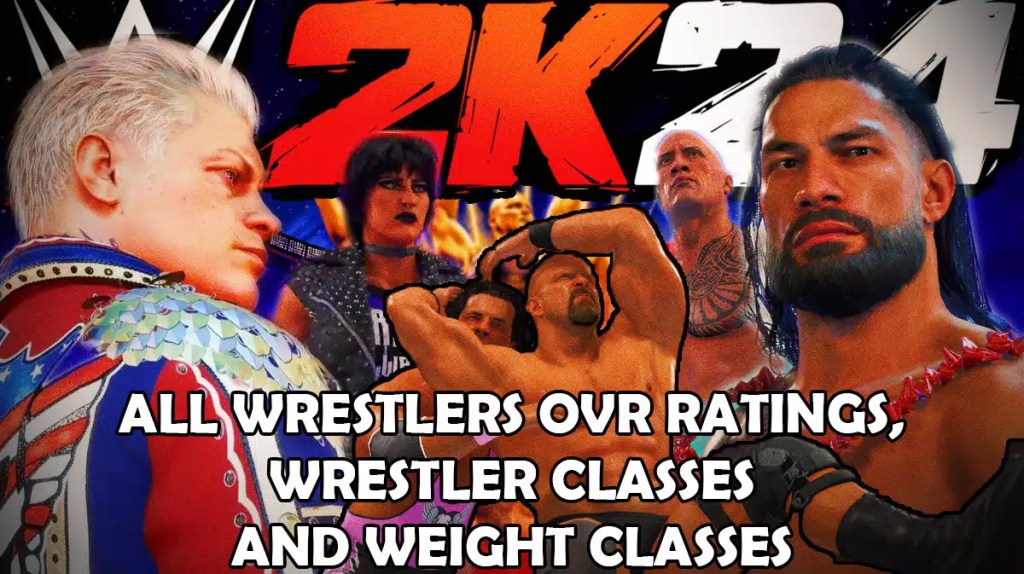 WWE 2K24: All Wrestlers OVR Ratings, Wrestling Classes, and Weight Class