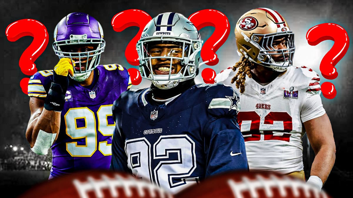 Dorance Armstrong, Danielle Hunter, Chase Young all together with question marks all around them.