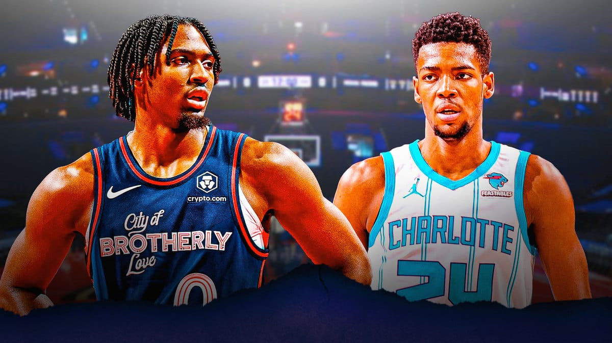 76ers' Tyrese Maxey and Hornets' Brandon Miller